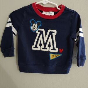Baby Gap/Disney Baby Collab., Mickey navy blue/red crewneck, size 12-18 mo, vguc